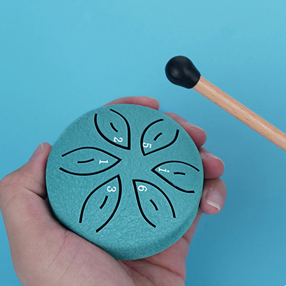 3" Steel Tongue Drum – 6 Notes Hand Pan for Meditation & Yoga