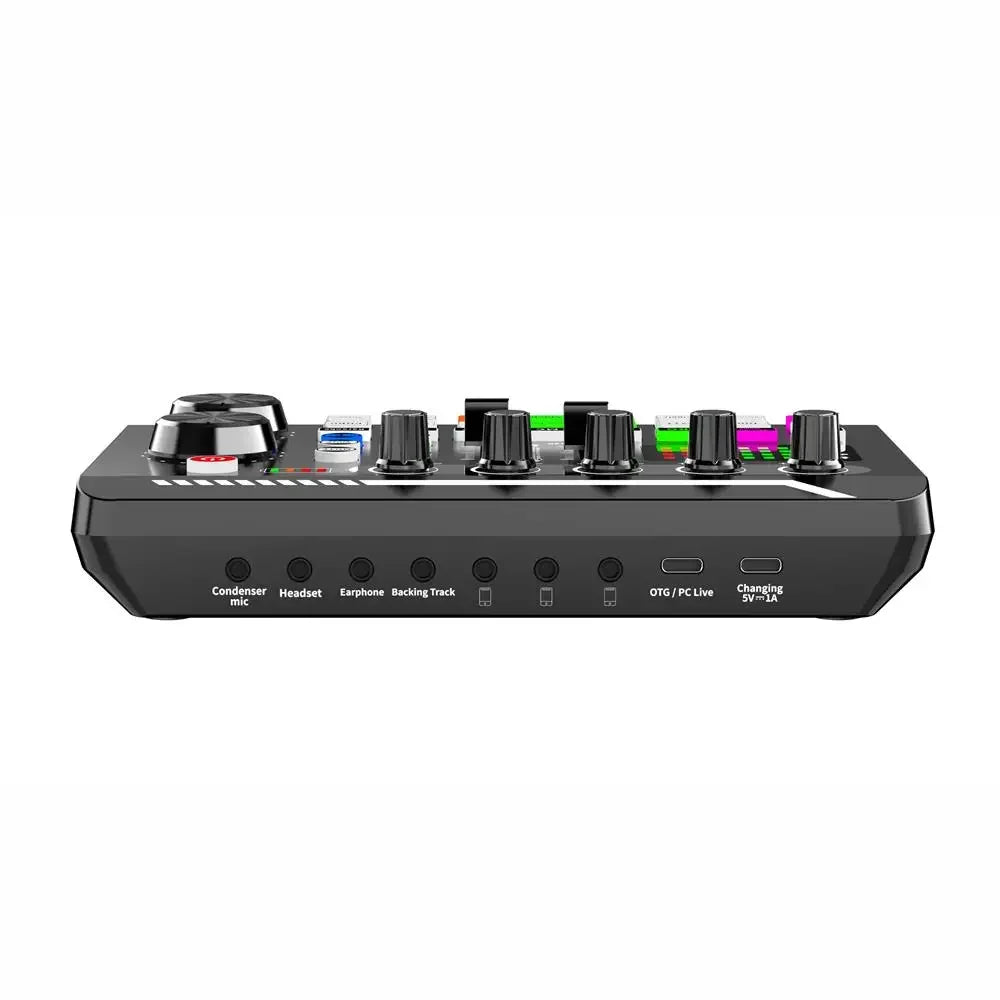 F998 Sound Card & BM800 Mic Kit – Audio Mixer for Streaming & Recording