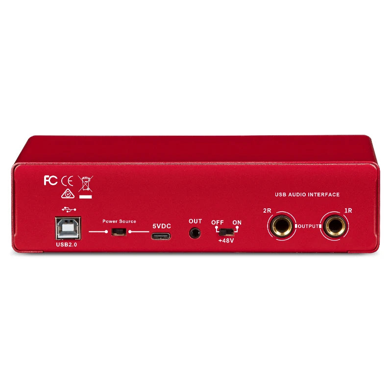 MD22 Portable USB Sound Card – 48V Phantom Power, 24-bit/192kHz Audio Interface