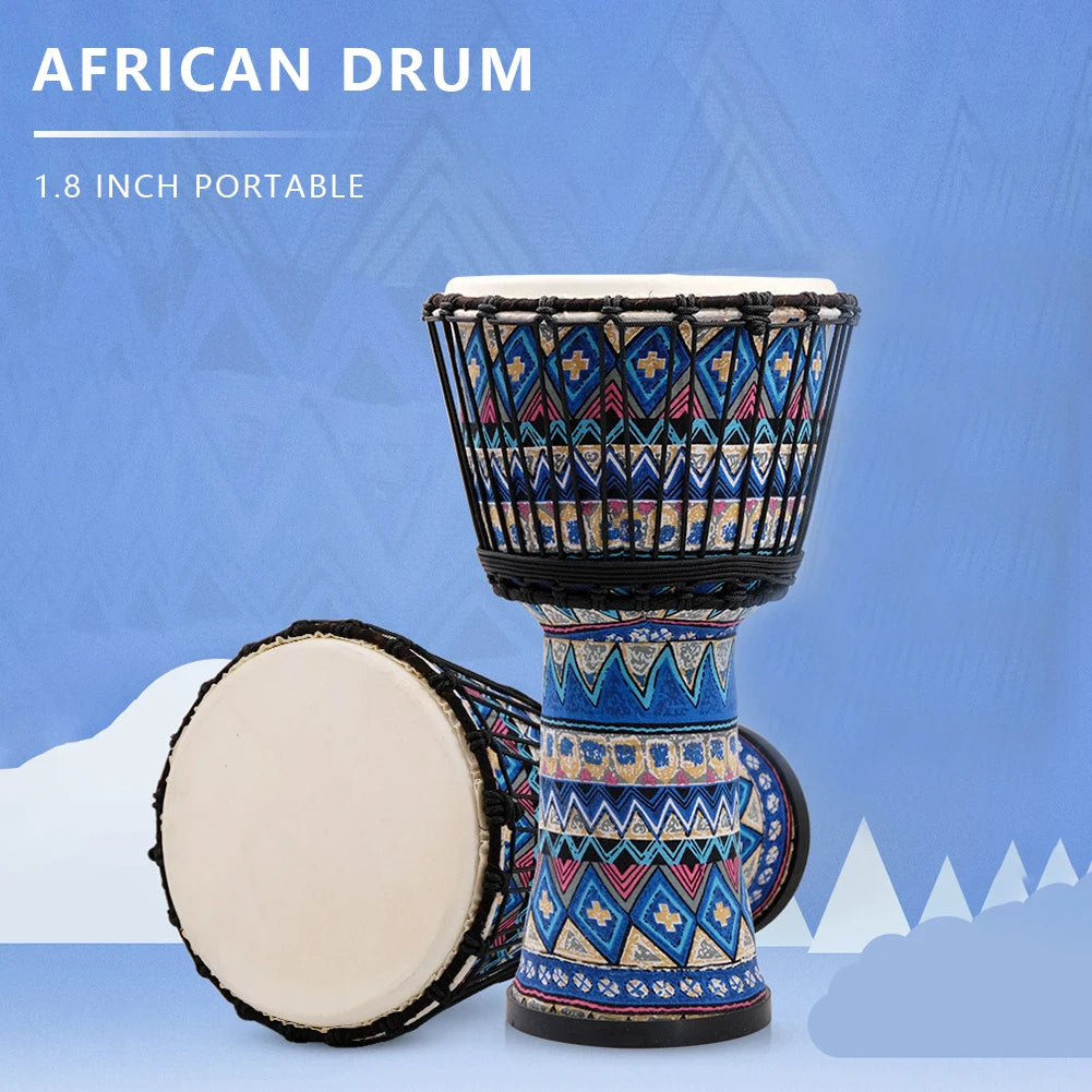 8" Colorful Djembe Drum – Goatskin Hand Percussion