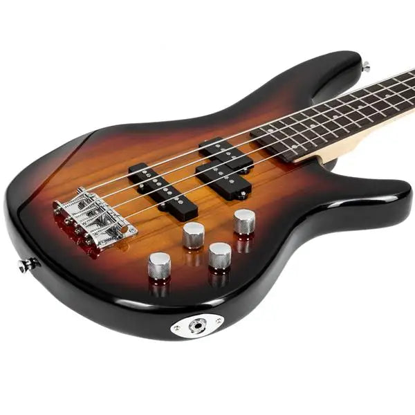 GIB 4-String Electric Bass Guitar – 24 Frets, Sunset Finish