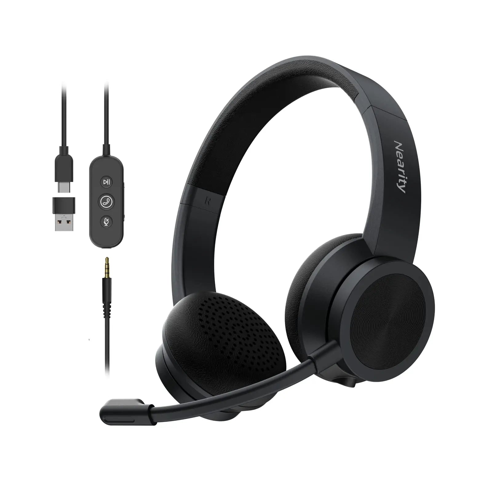 Clearance Sale Wired Over-Ear Headphones with Mic – Noise Cancelling Headset