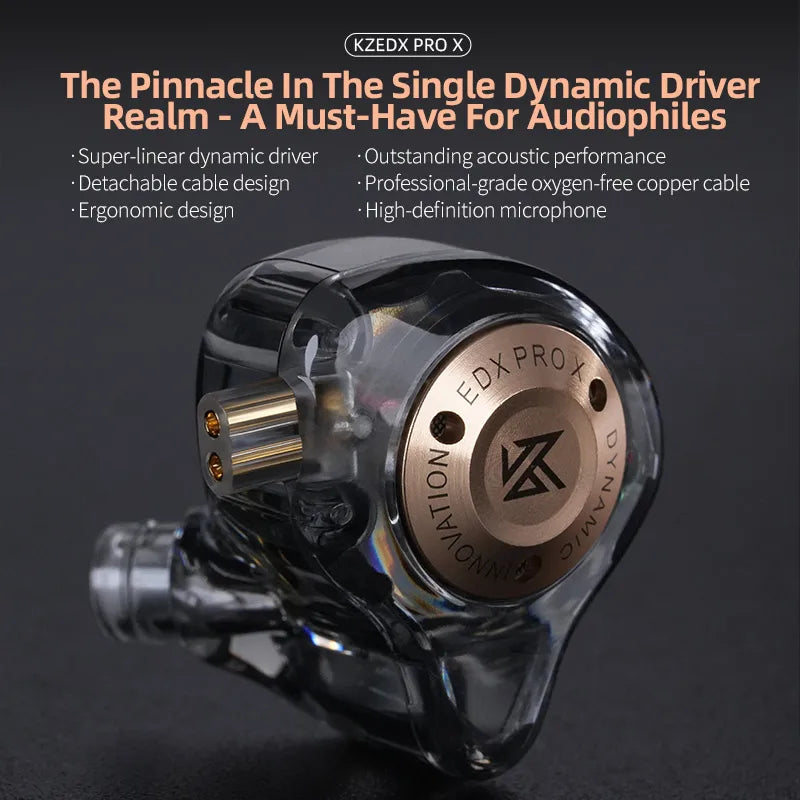 KZ EDX Pro X In-Ear Headphones – Hi-Fi Bass Earphones