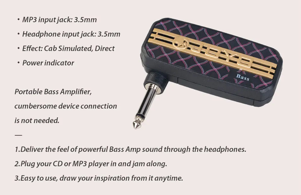JOYO JA-03 Mini Bass Guitar Amp – Pocket Headphone Amp