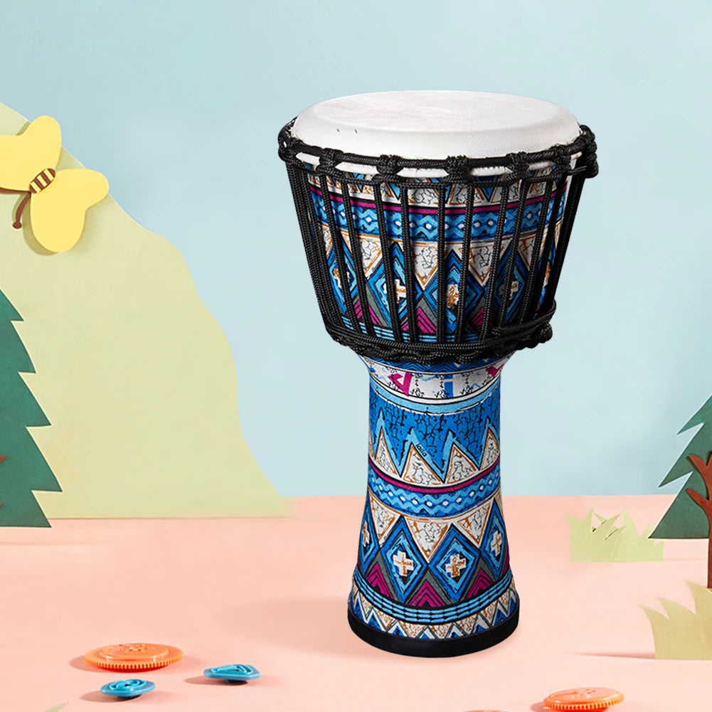 8" Colorful Djembe Drum – Goatskin Hand Percussion