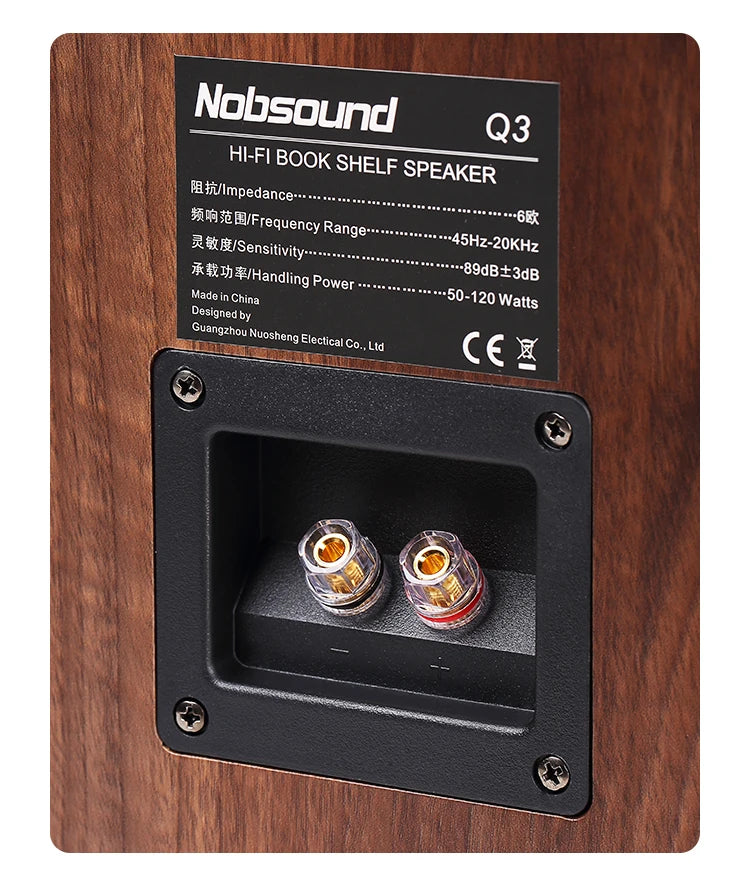 HiFi 6.5" Three-Way Passive Bookshelf Speaker – 120W Home Theater Audio