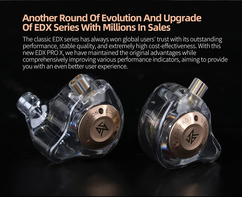 KZ EDX Pro X In-Ear Headphones – Hi-Fi Bass Earphones