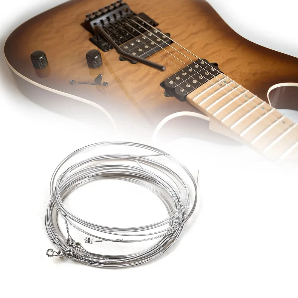 6-Piece Electric Guitar Strings – Nickel-Plated High Carbon Steel