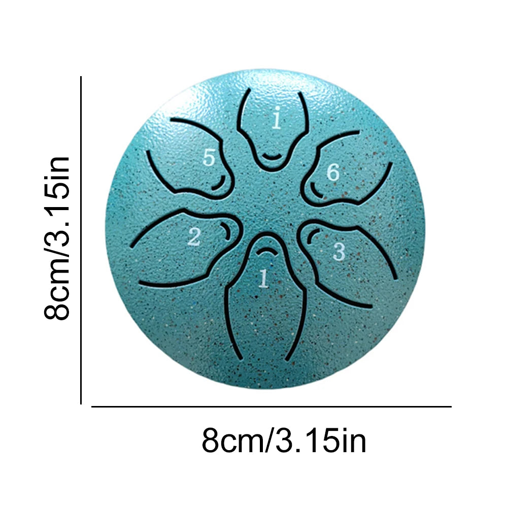 3" Steel Tongue Drum – 6 Notes Hand Pan for Meditation & Yoga