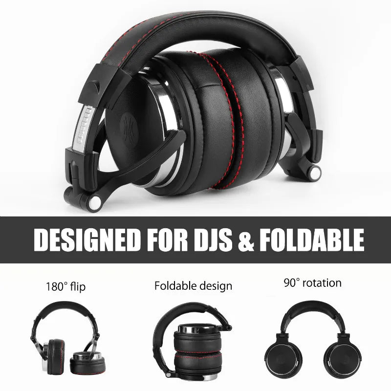 Oneodio Pro 50 Over-Ear Wired Studio Headphones – DJ Monitor with Mic
