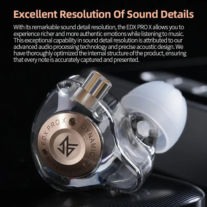 KZ EDX Pro X In-Ear Headphones – Hi-Fi Bass Earphones