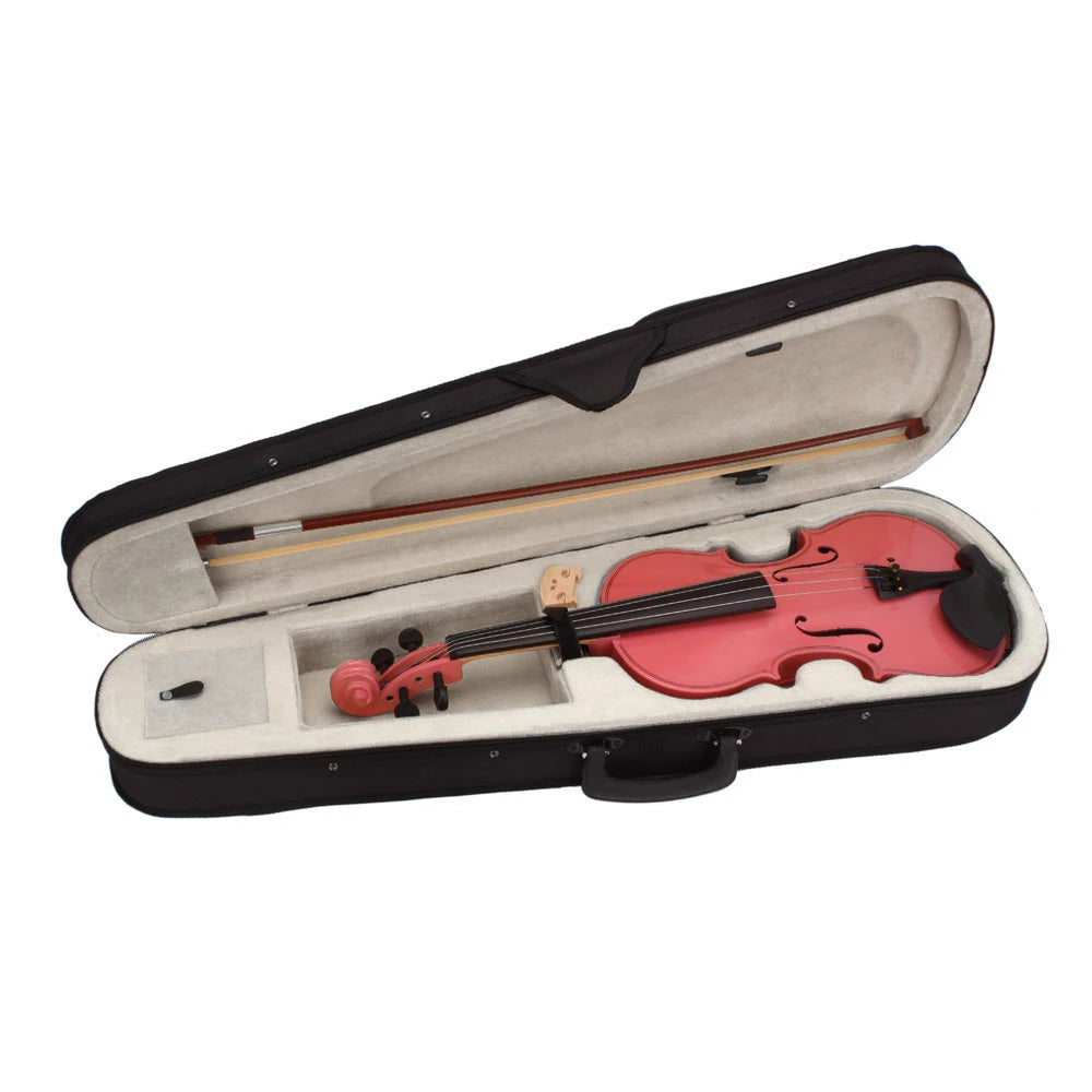 1/4 Acoustic Violin Set – Pink with Case & Bow