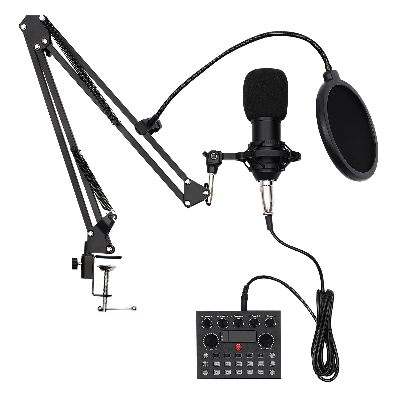 Podcast Sound Card Bundle – BM800 Mic with 192kHz Audio & Effects
