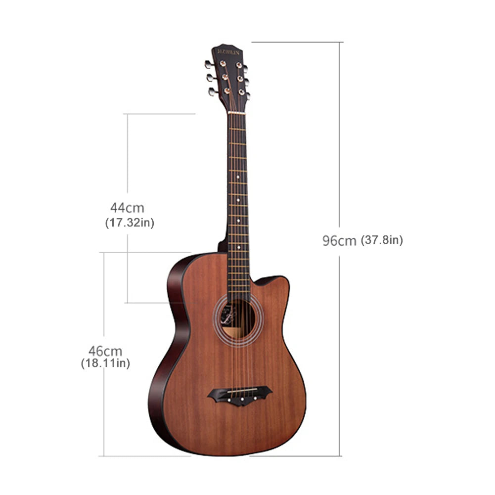 38" Student Acoustic Guitar Starter Kit – Basswood for Kids & Beginners
