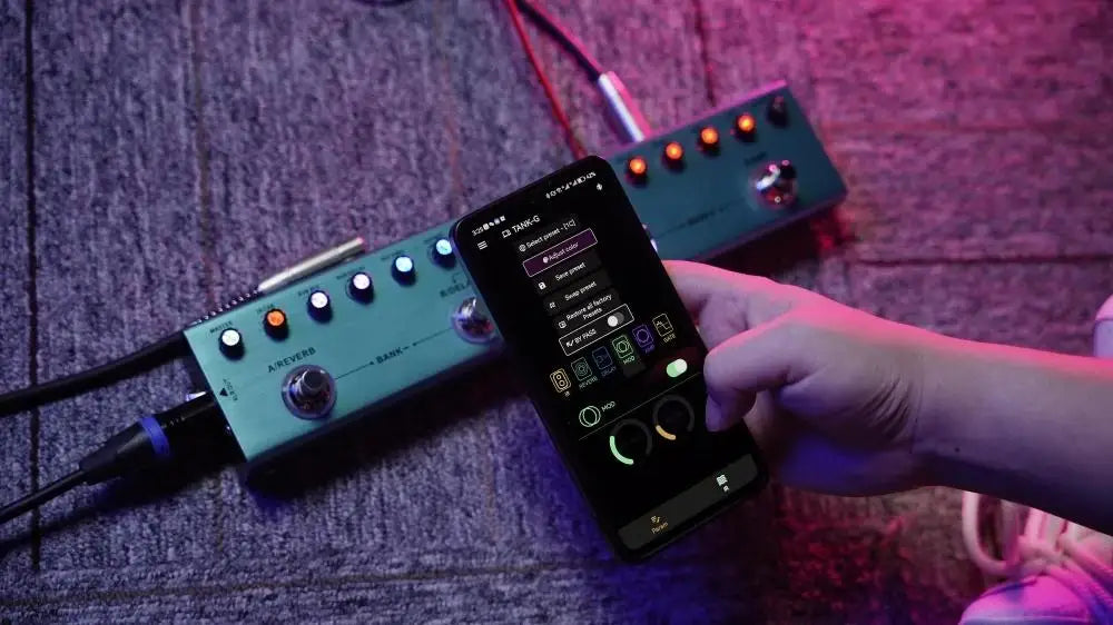 M-VAVE Tank-G Guitar Multi-Effects Pedal – 36 Presets, 9 Preamps