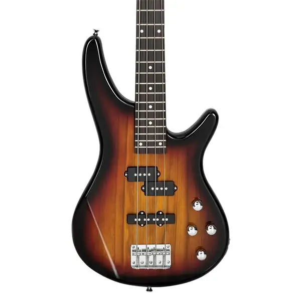 GIB 4-String Electric Bass Guitar – 24 Frets, Sunset Finish
