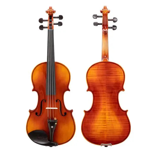 4/4 Spruce Violin – Natural Wood with Rectangular Case & Octagonal Bow