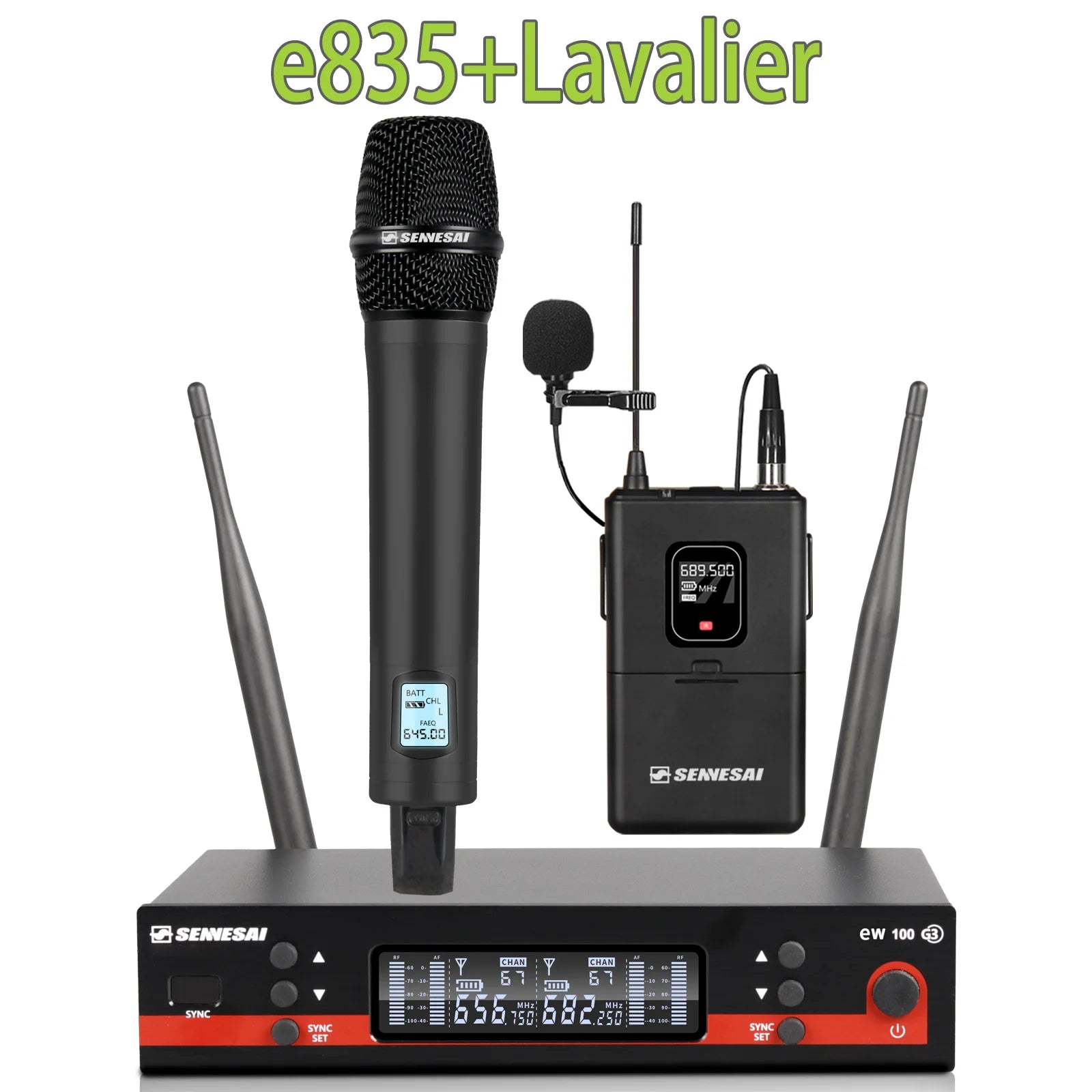 SENNESAI EW100G3 Dual Wireless Microphone System – UHF 2-Channel