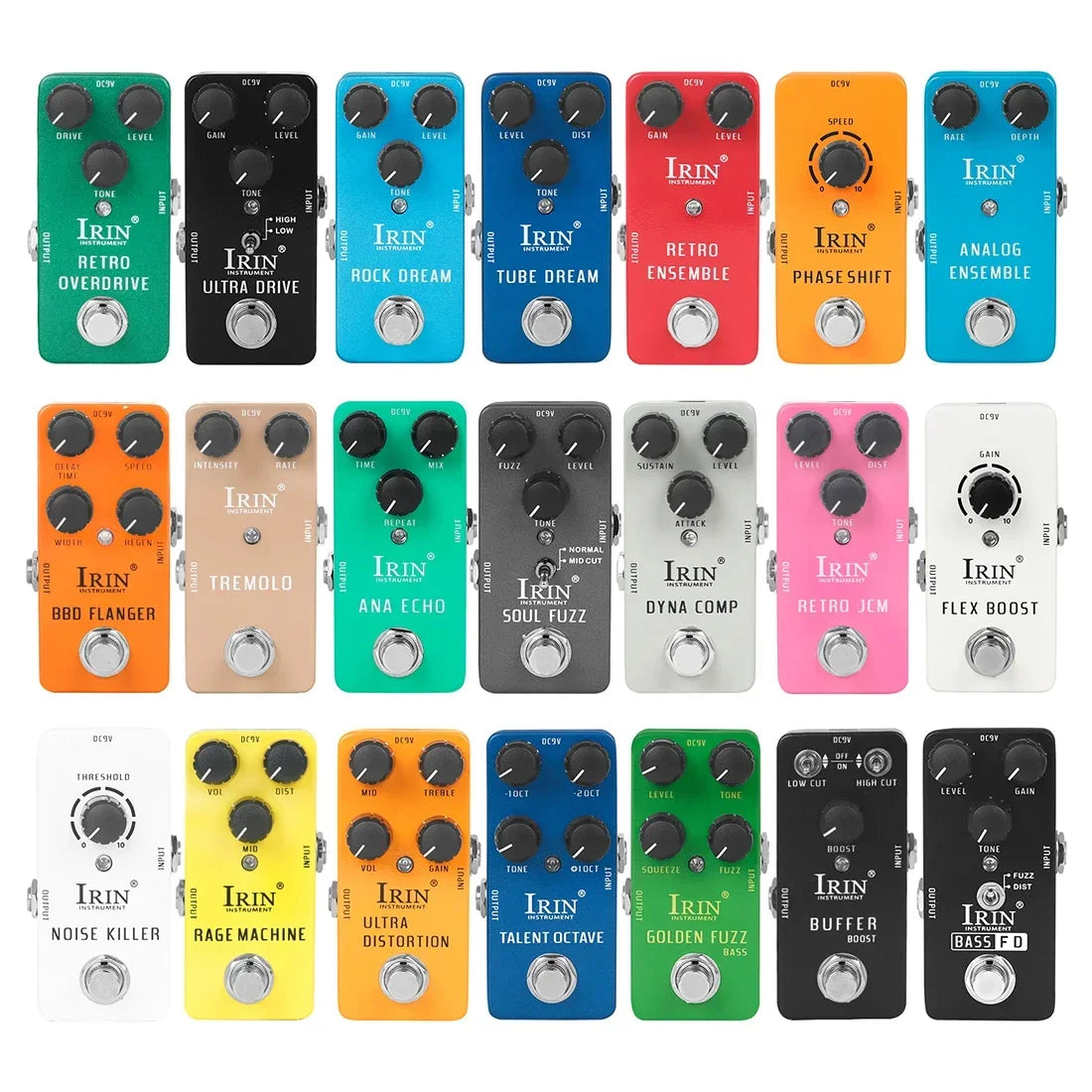 IRIN Aluminium Guitar Pedal – Vintage & Multi-Effects