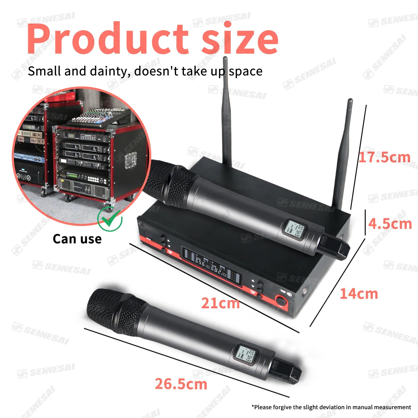 SENNESAI EW100G3 Dual Wireless Microphone System – UHF 2-Channel