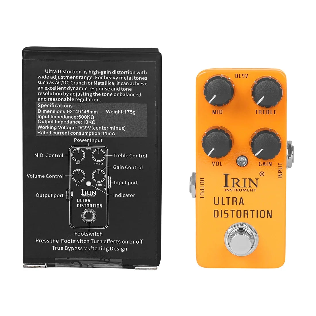 IRIN Aluminium Guitar Pedal – Vintage & Multi-Effects