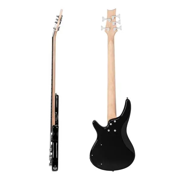 GIB 5-String Electric Bass Guitar – Black with Bag & Accessories