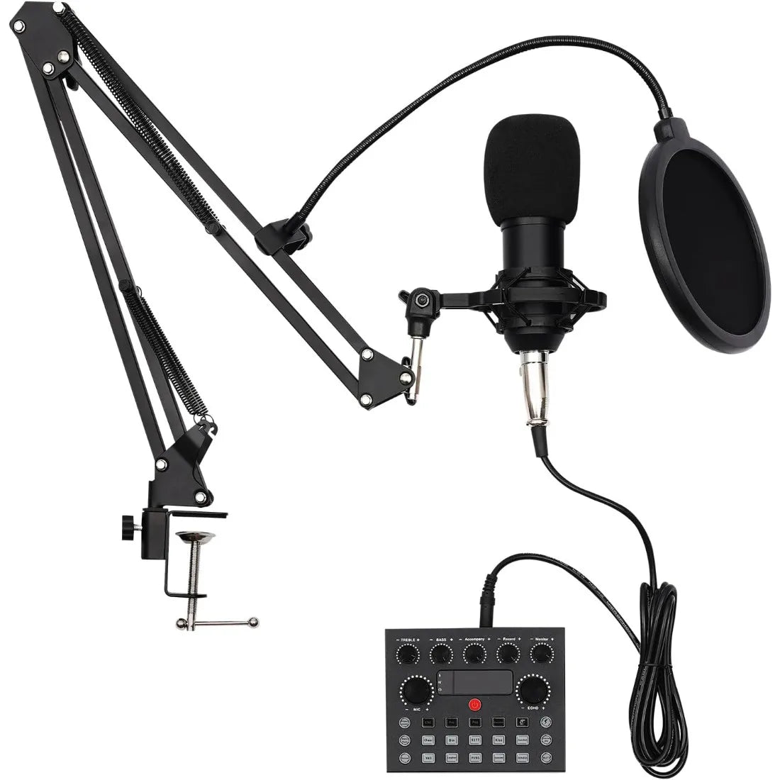 Podcast Sound Card Bundle – BM800 Mic with 192kHz Audio & Effects