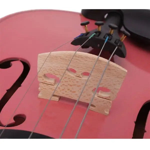 1/4 Acoustic Violin Set – Pink with Case & Bow