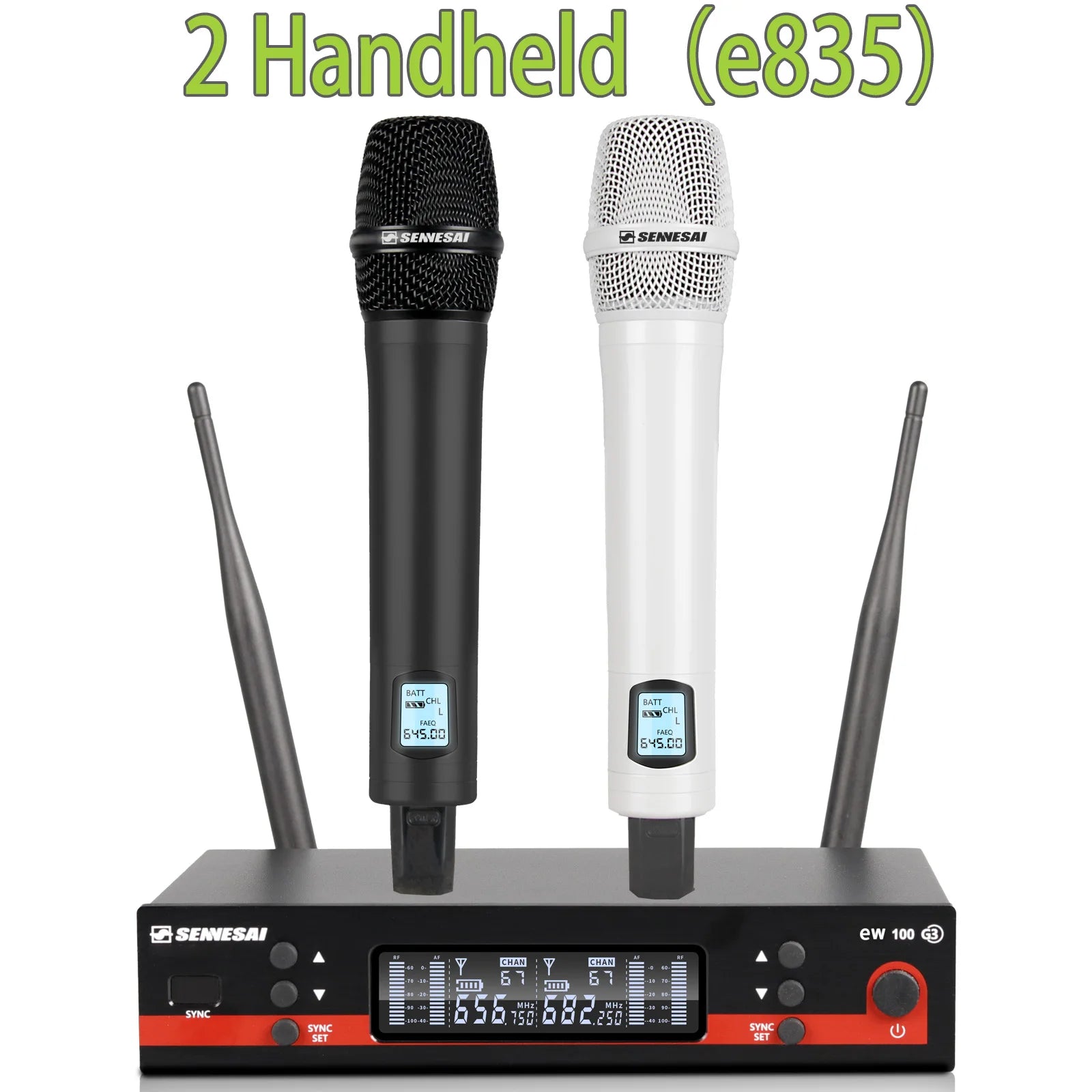 SENNESAI EW100G3 Dual Wireless Microphone System – UHF 2-Channel