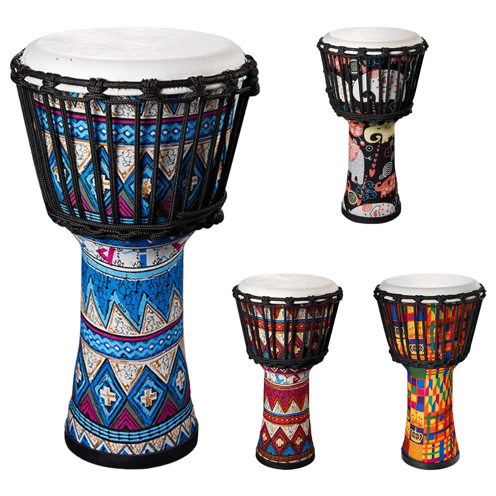 8" Colorful Djembe Drum – Goatskin Hand Percussion