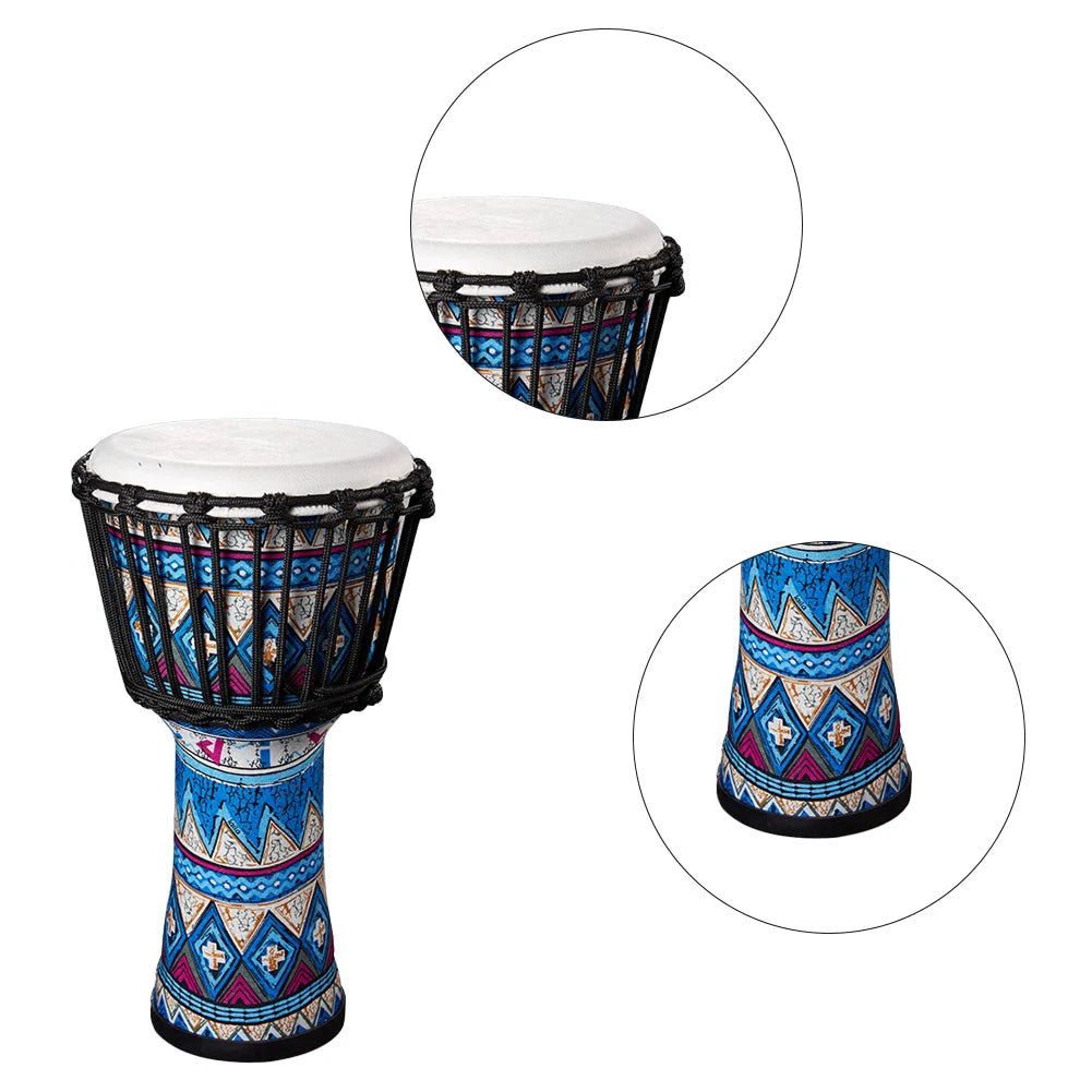 8" Colorful Djembe Drum – Goatskin Hand Percussion