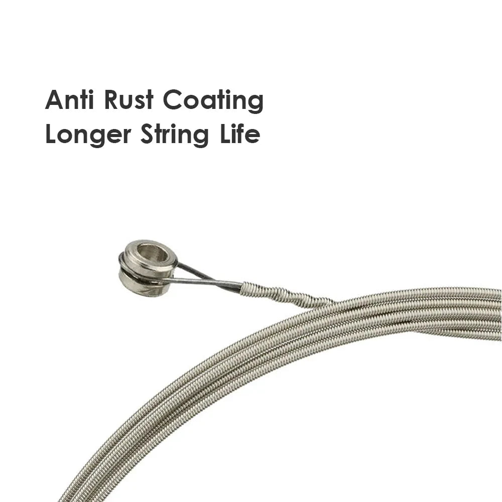 6-Piece Electric Guitar Strings – Nickel-Plated High Carbon Steel