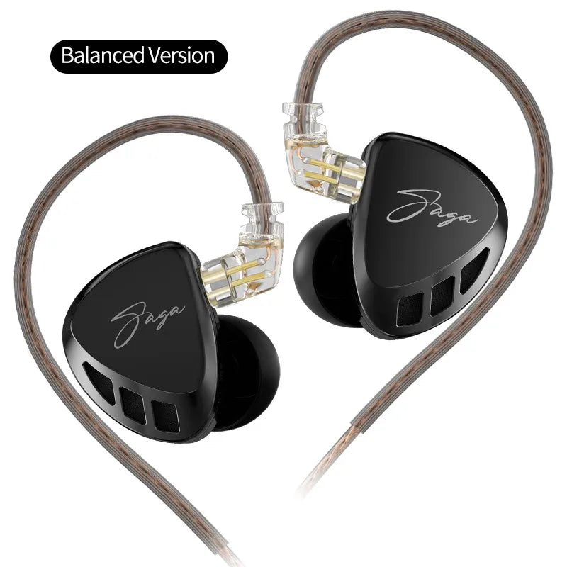KZ Saga In-Ear Earphones – HiFi Stereo Bass with 2-Pin Cable