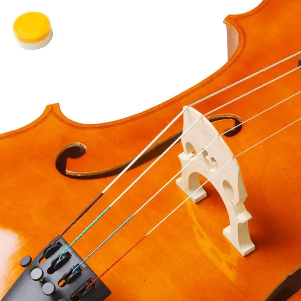 4/4 Full Size Wooden Cello – With Bag, Bow, Rosin & Bridge (Natural)