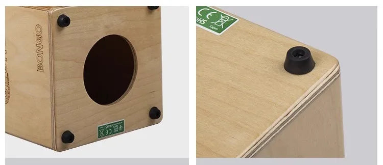 Solid Wood Bongo Cajon Drum – Travel Hand Percussion