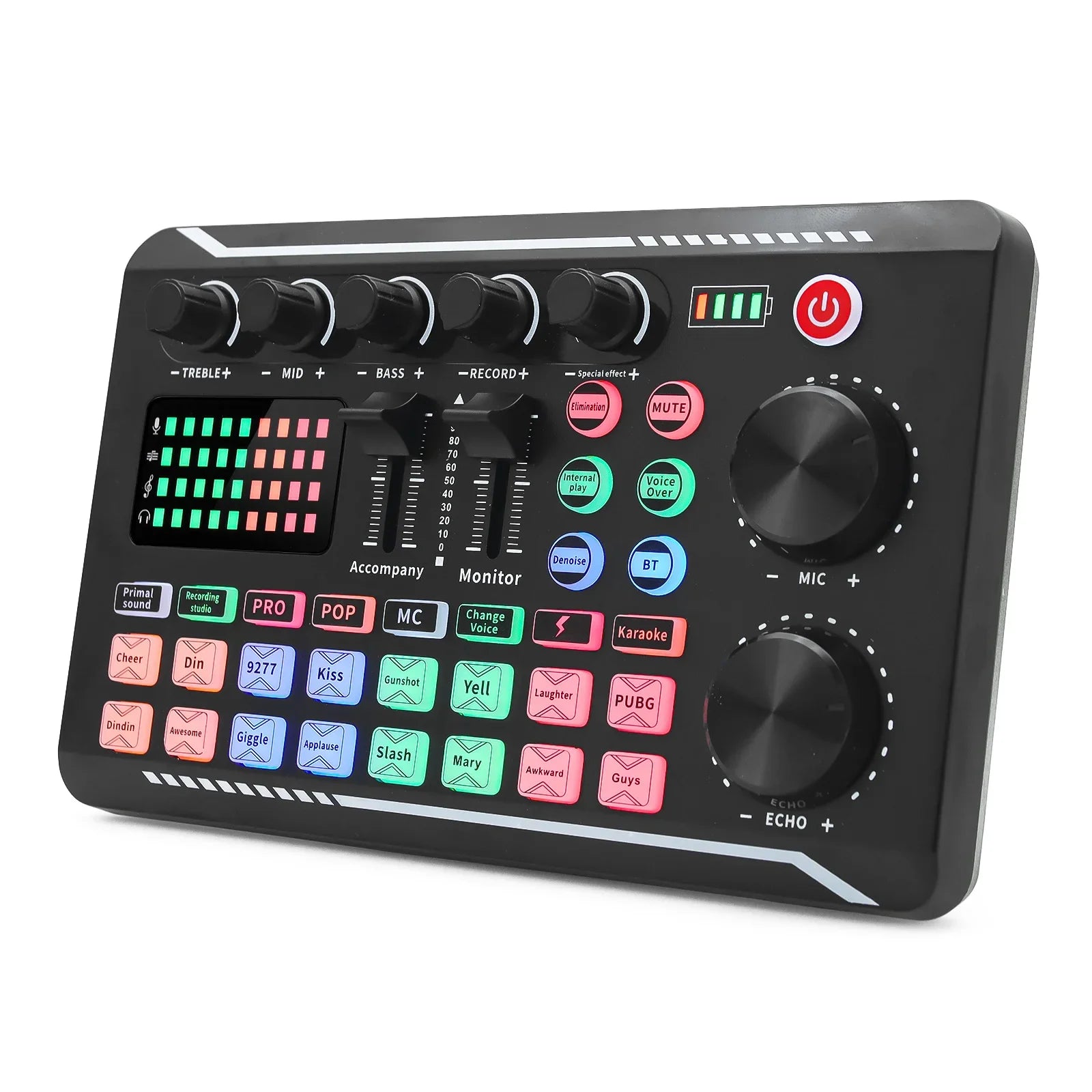 F998 Sound Card & BM800 Mic Kit – Audio Mixer for Streaming & Recording