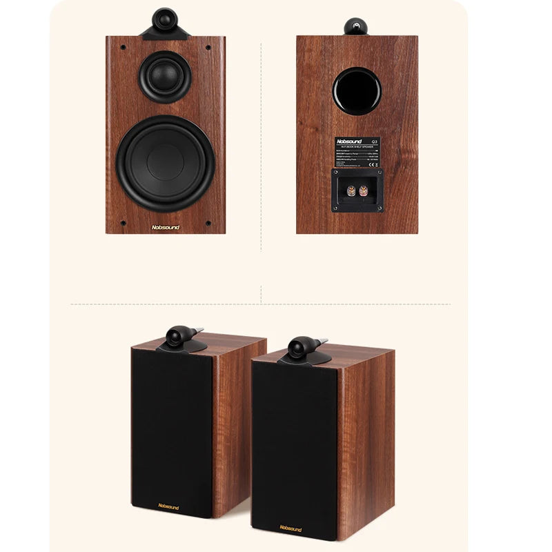 HiFi 6.5" Three-Way Passive Bookshelf Speaker – 120W Home Theater Audio