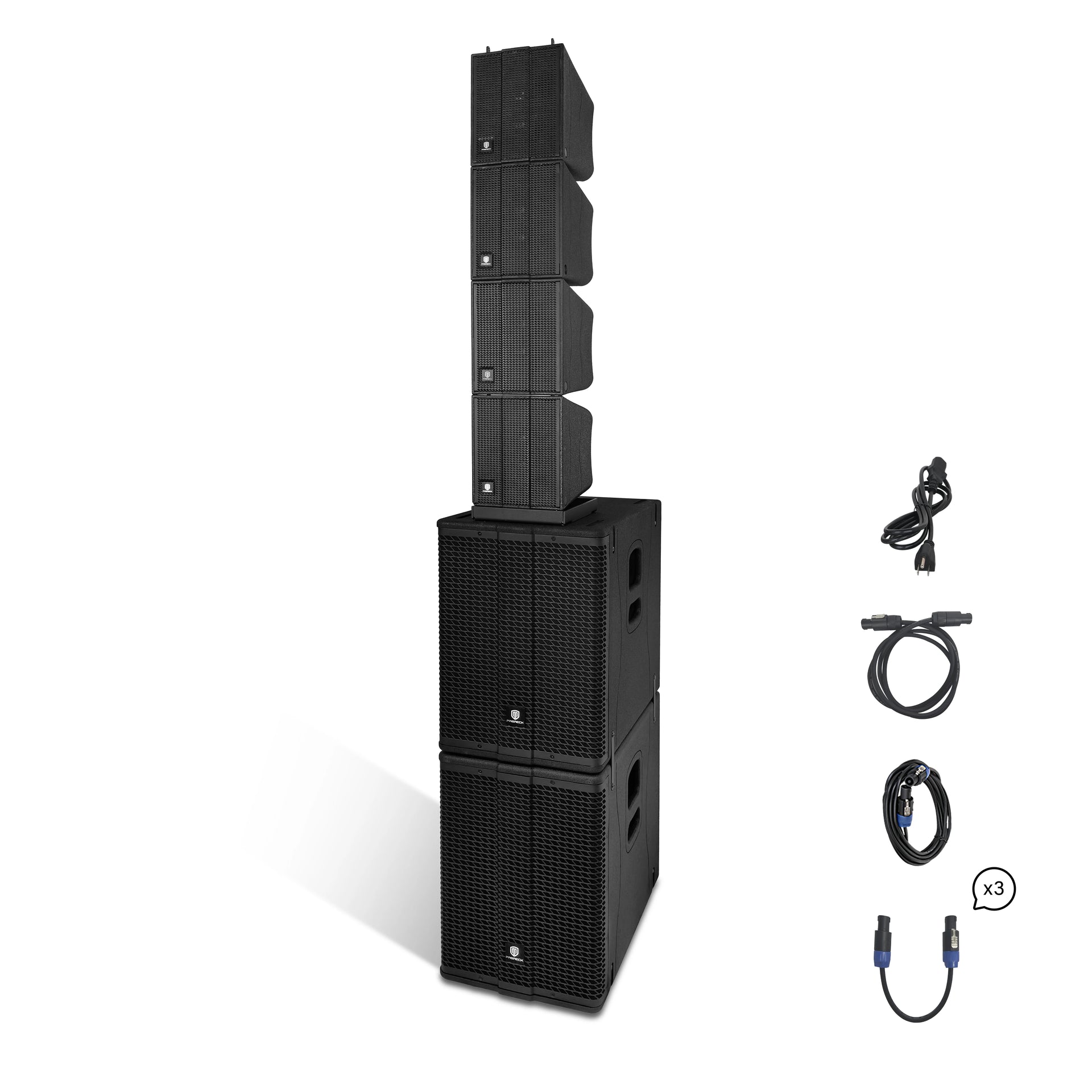PRORECK 8000W Line Array PA System – Dual 12
