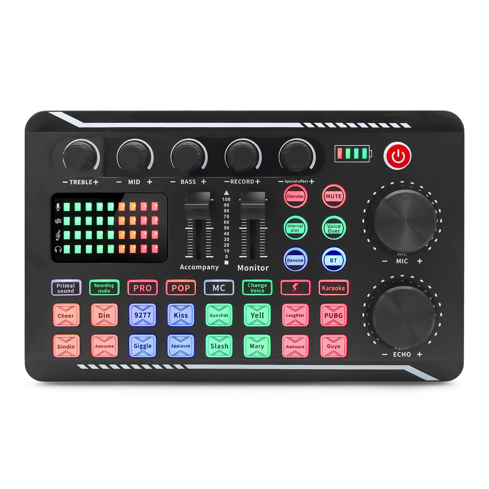 F998 Sound Card & BM800 Mic Kit – Audio Mixer for Streaming & Recording