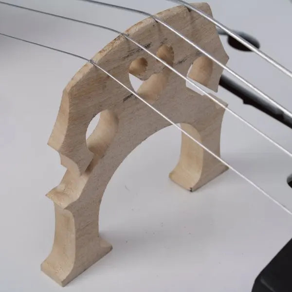 4/4 Full Size Wooden Cello – With Bag, Bow, Rosin & Bridge (White)