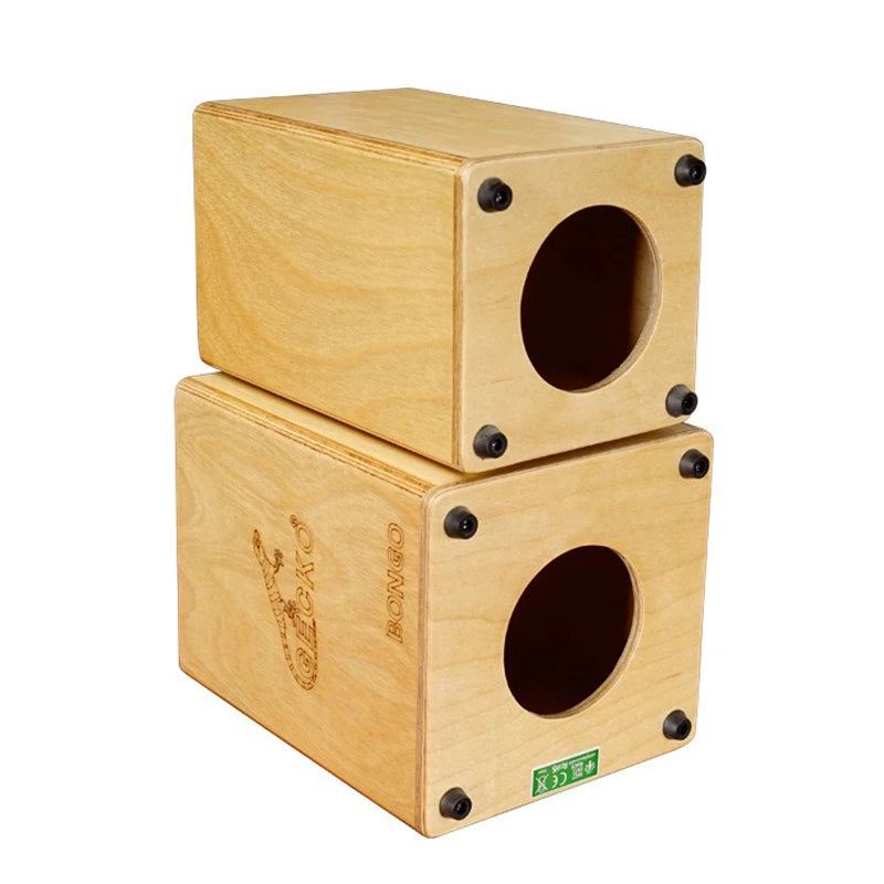 Solid Wood Bongo Cajon Drum – Travel Hand Percussion