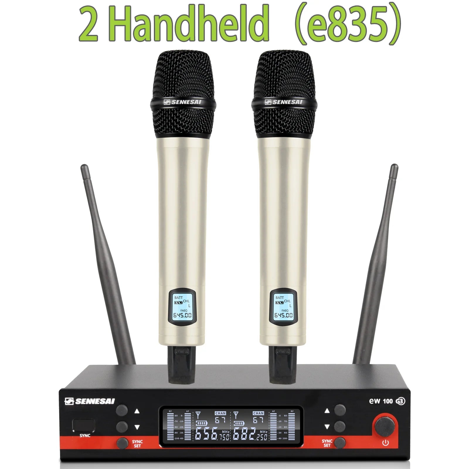 SENNESAI EW100G3 Dual Wireless Microphone System – UHF 2-Channel