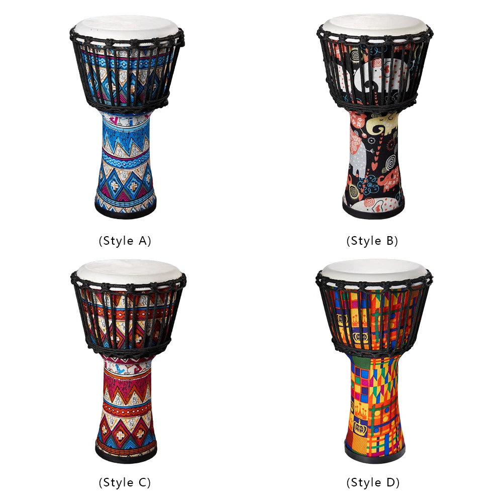 8" Colorful Djembe Drum – Goatskin Hand Percussion