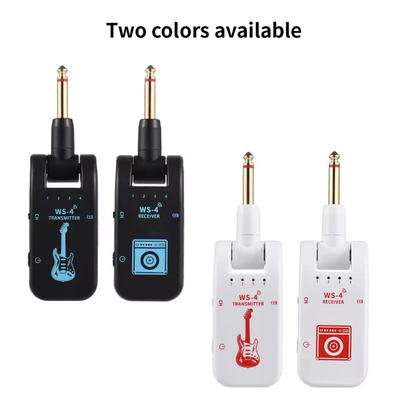 2.4G Wireless Guitar System – Rechargeable Transmitter & Receiver for Bass/Electric