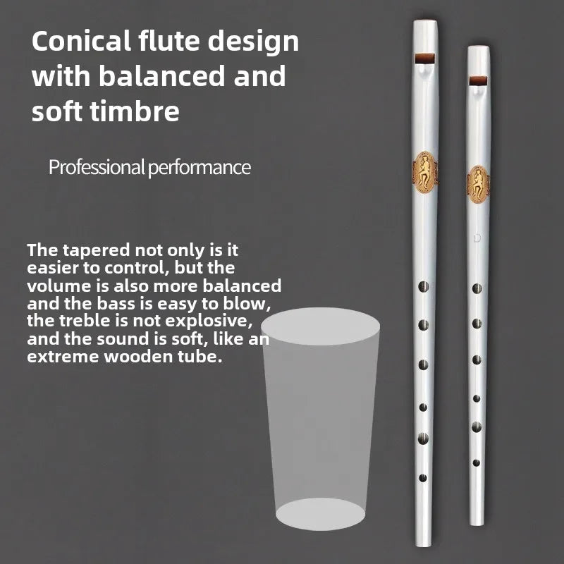Bamboo Flute & Clarke Recorder – High D C Key Student Woodwind Instrument