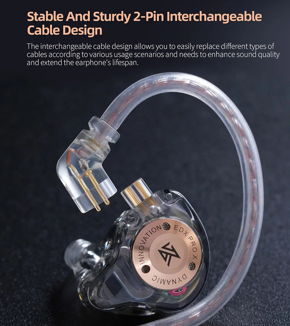 KZ EDX Pro X In-Ear Headphones – Hi-Fi Bass Earphones
