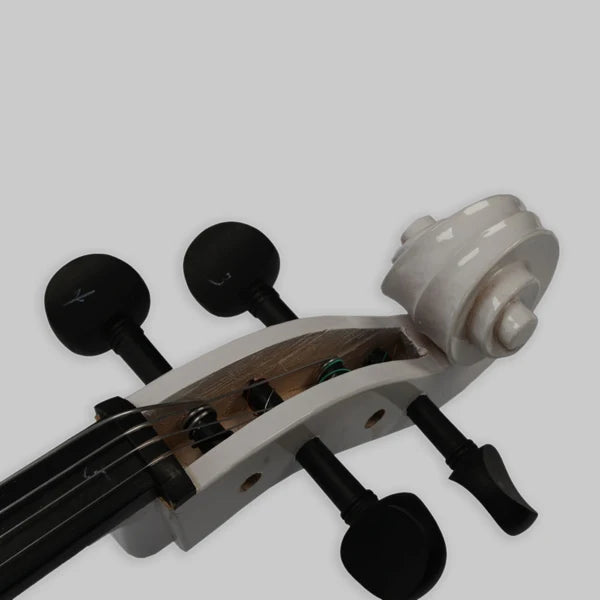 4/4 Full Size Wooden Cello – With Bag, Bow, Rosin & Bridge (White)