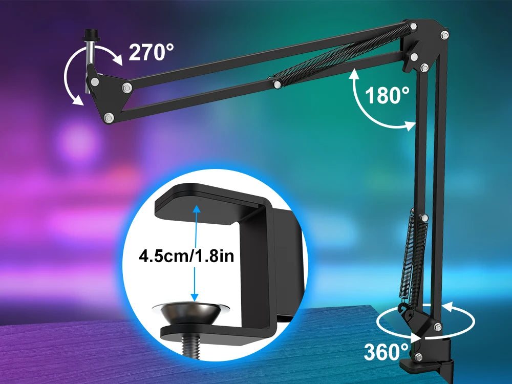 Haomuren Professional USB Podcast Microphone Kit – Condenser Mic with Boom Arm