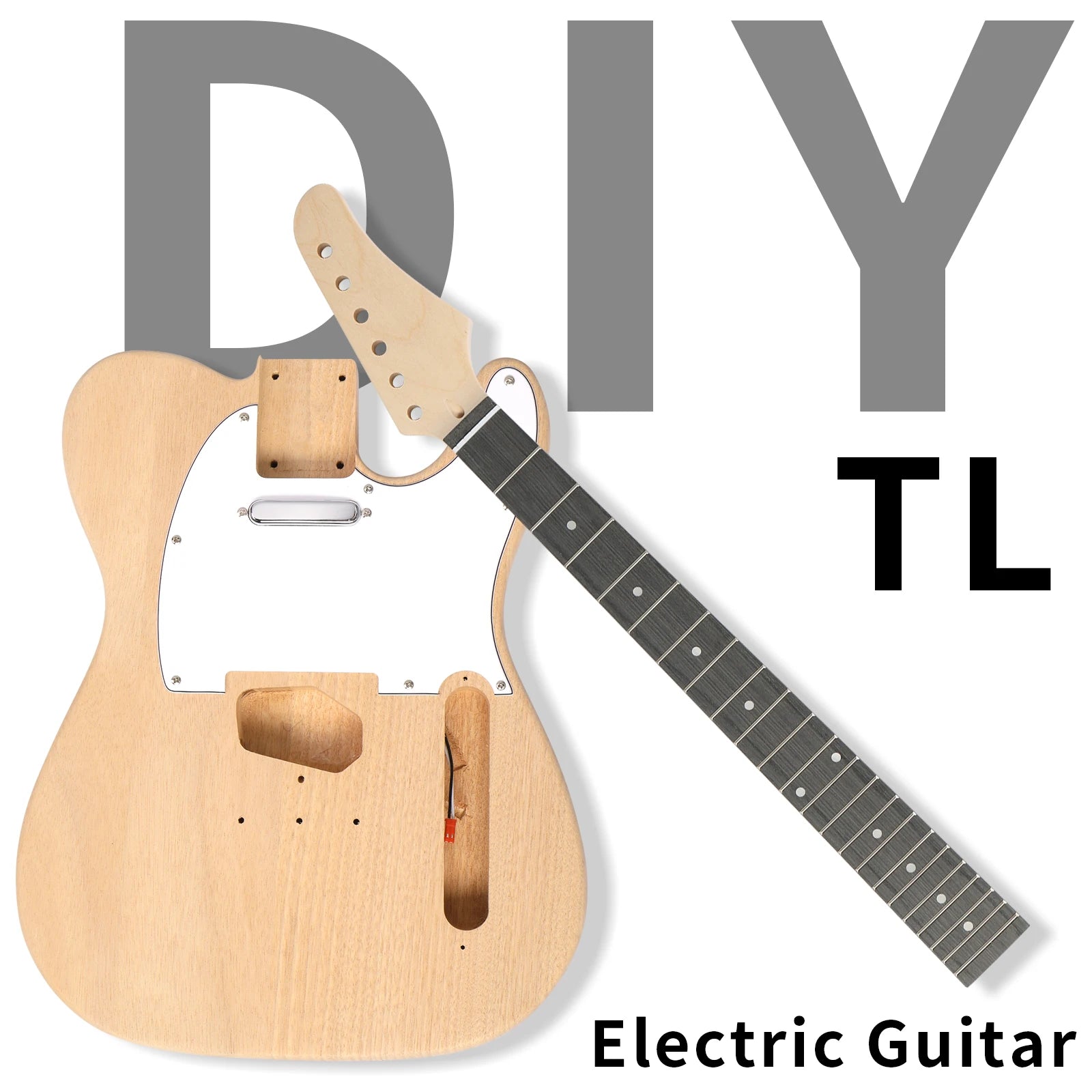DIY 6-String TL Style Electric Guitar Kit – Mahogany Body & Maple Neck