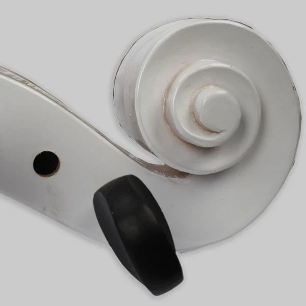 4/4 Full Size Wooden Cello – With Bag, Bow, Rosin & Bridge (White)